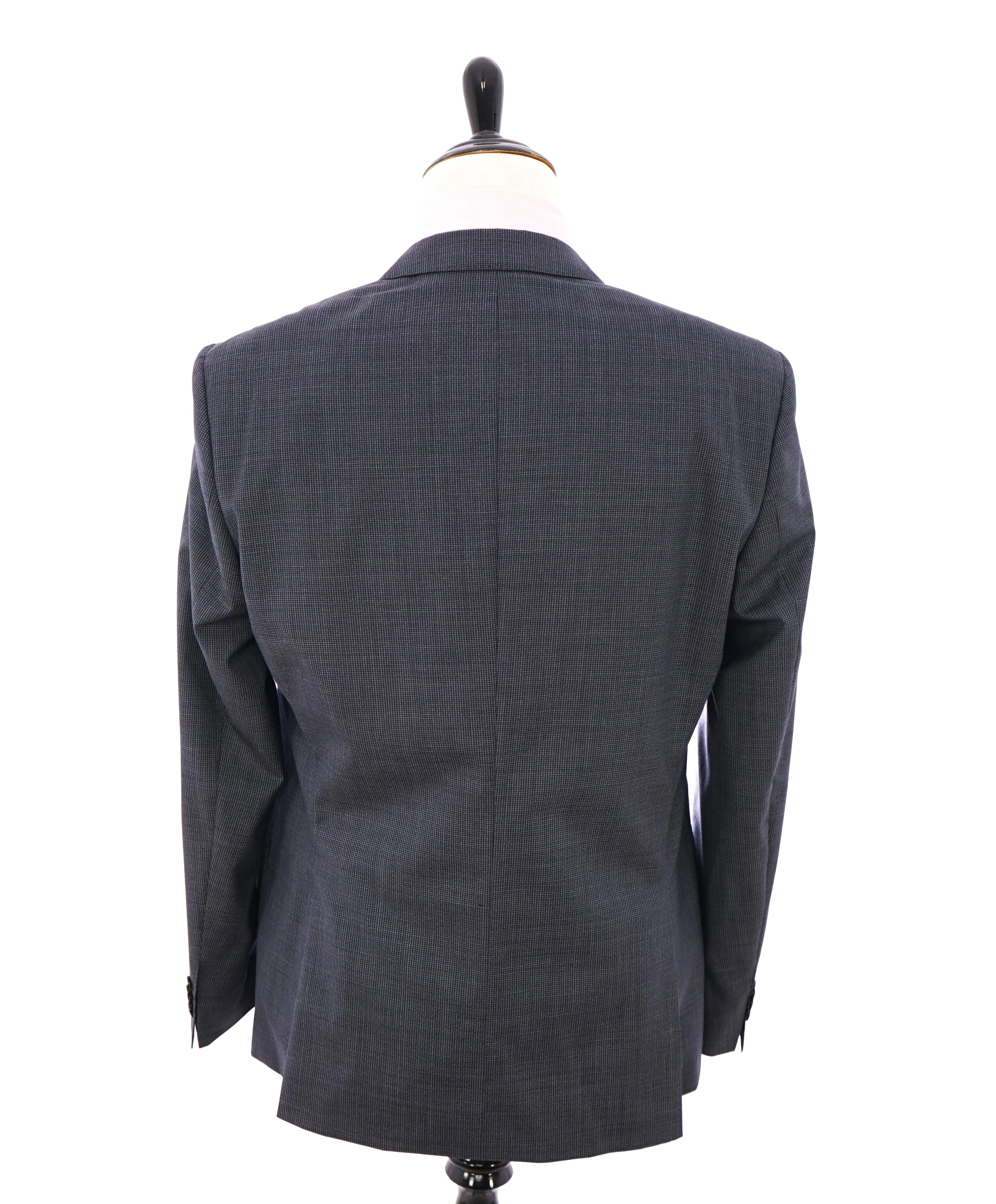 HUGO BOSS - "Guabello" Italian Fabric Blue MicroCheck Blazer Pearl Buttons - 44R