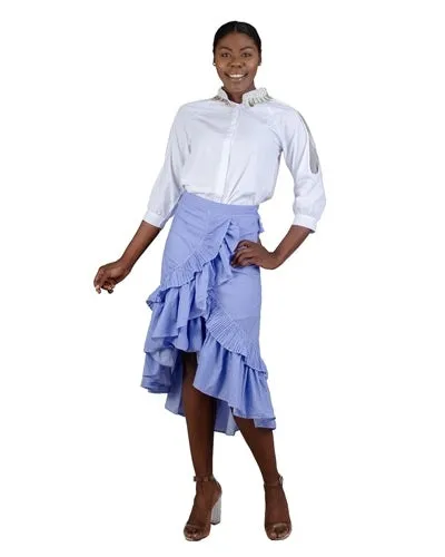 Illusion Pearl Collar Blouse