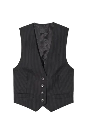 Ismael Tailored Vest | Black