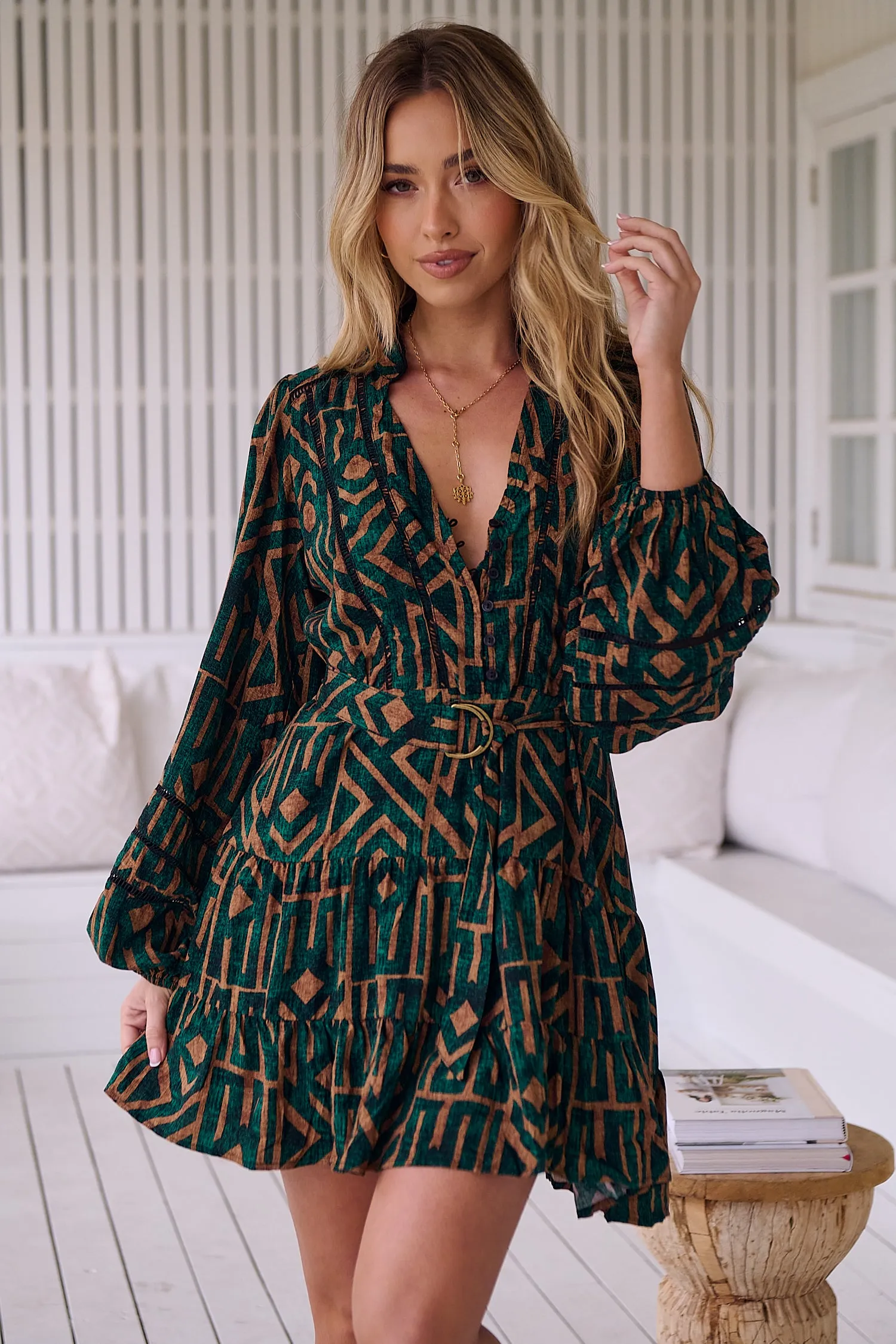 Jayde Mini Dress - Emerald