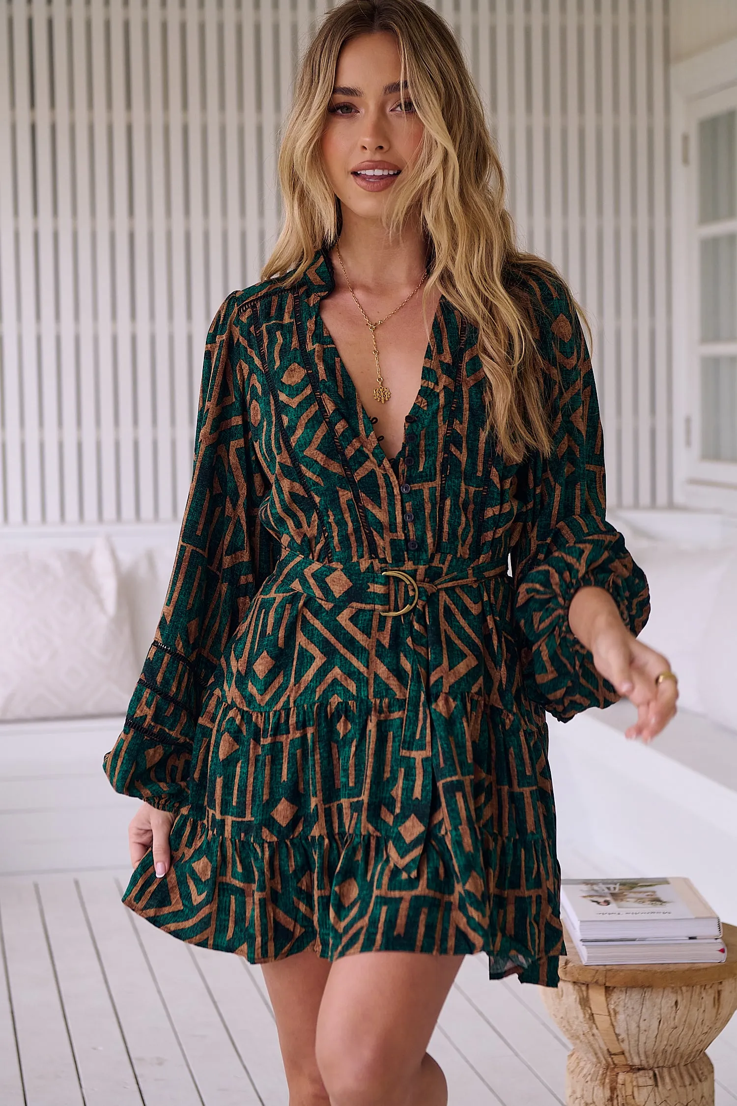 Jayde Mini Dress - Emerald