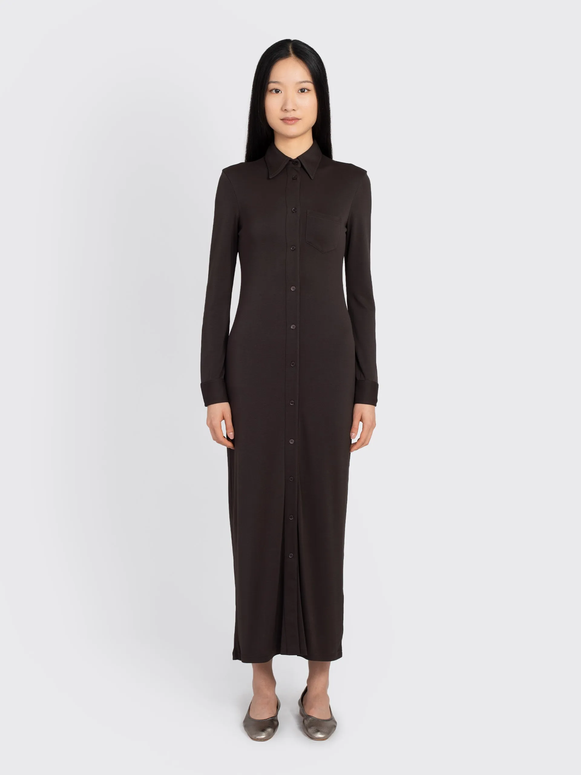 Jersey Shirt Dress
