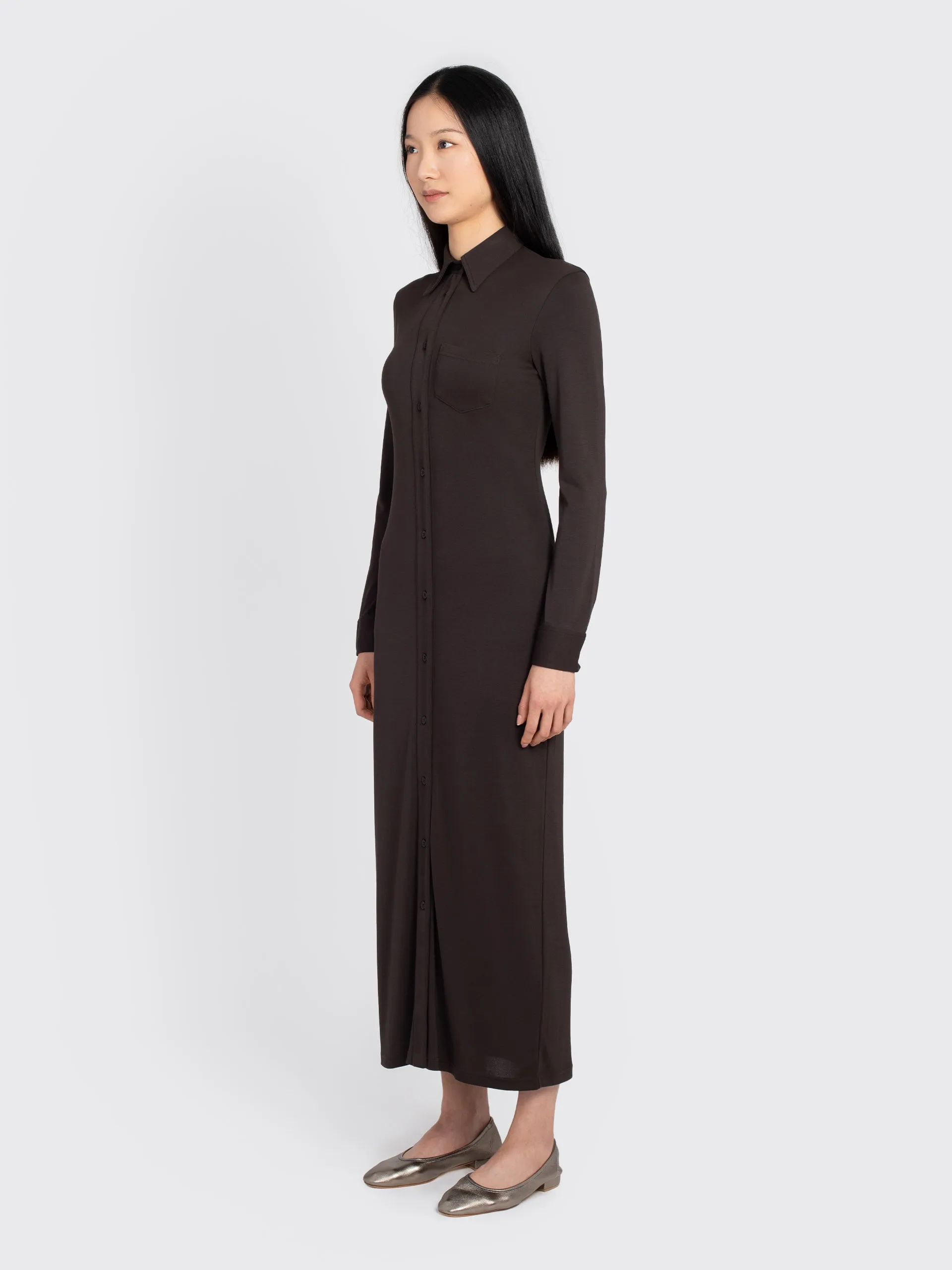 Jersey Shirt Dress