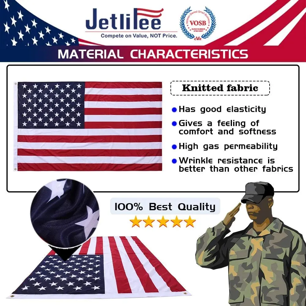 Jetlifee 3x5 FT 110G knitted polyester American Flag