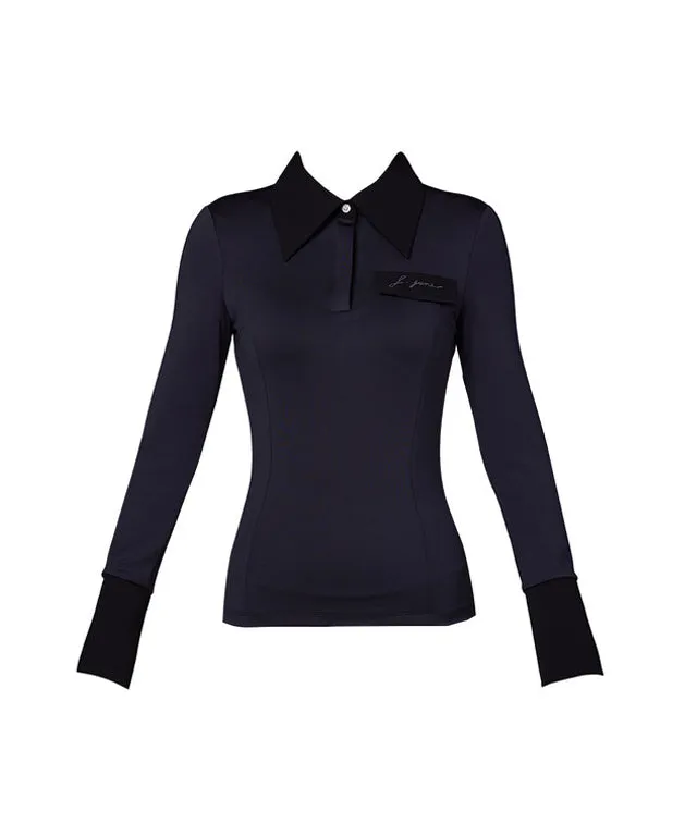 J.Jane Big Collar Classic T-shirt - Black