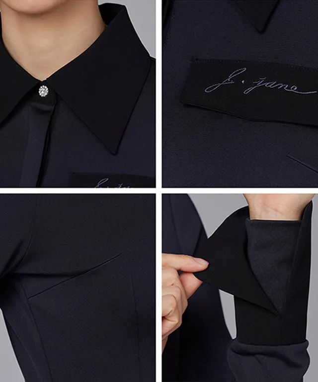 J.Jane Big Collar Classic T-shirt - Black