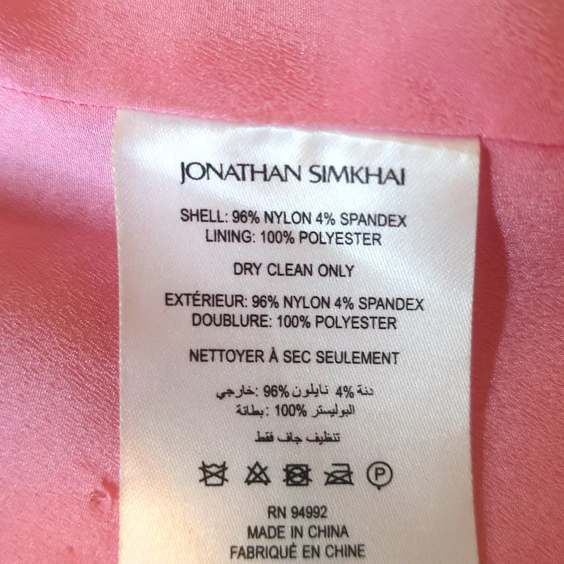 Jonathan Simkhai Kylo Long Sleeve Cut-Out Blazer Mini Dress Pink Size 4