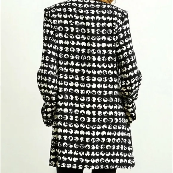Joseph Ribkoff Blk/White Polka Dot Blazer Medium