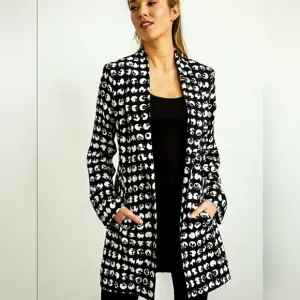 Joseph Ribkoff Blk/White Polka Dot Blazer Medium