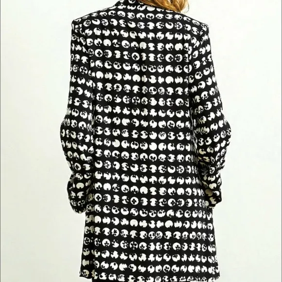 Joseph Ribkoff Blk/White Polka Dot Blazer Medium