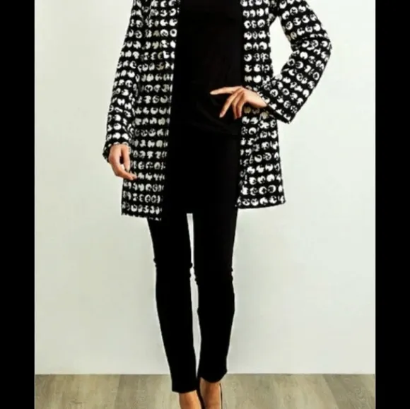 Joseph Ribkoff Blk/White Polka Dot Blazer Medium