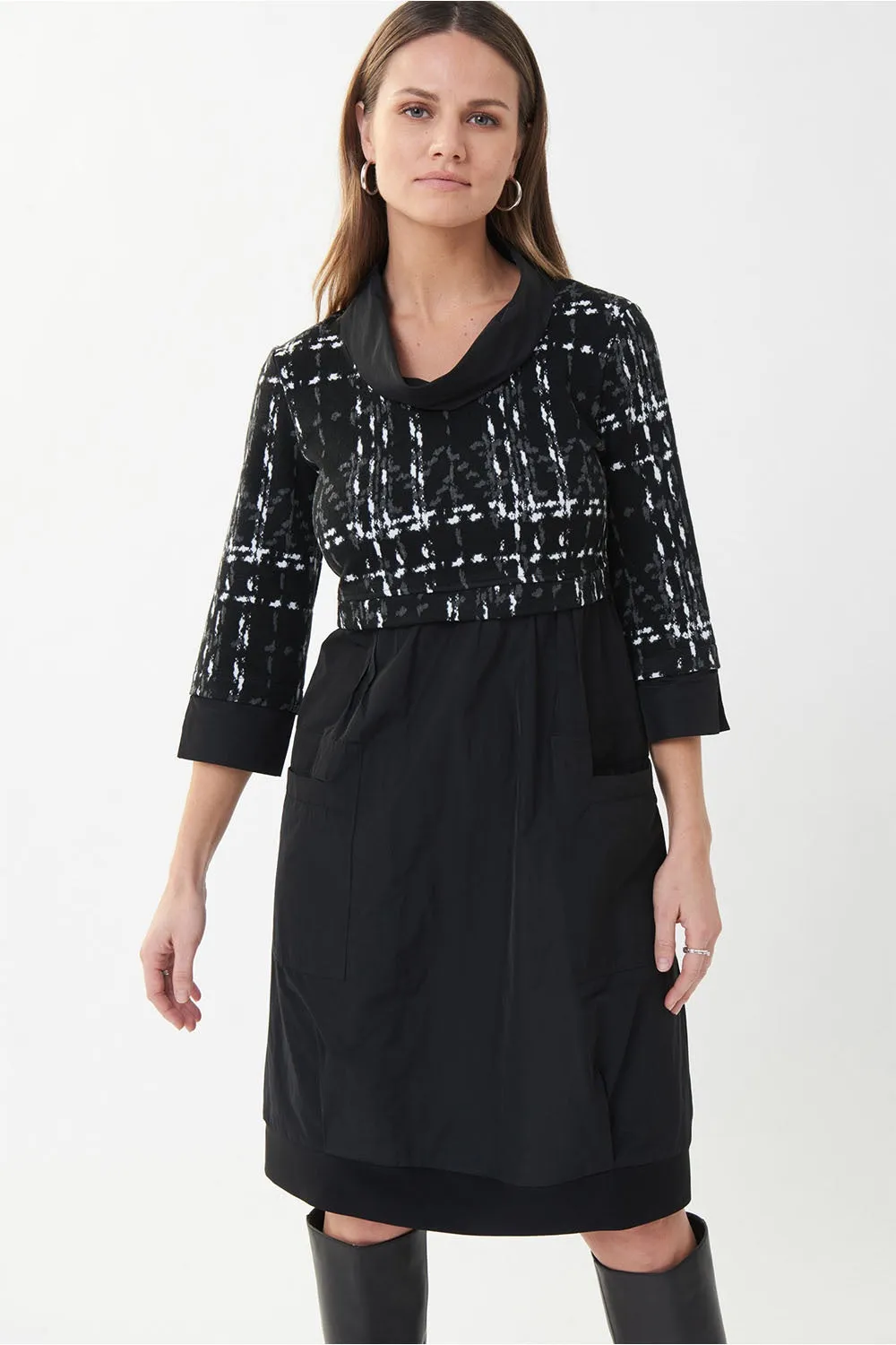 Joseph Ribkoff Check Bodice Dress Jr223232