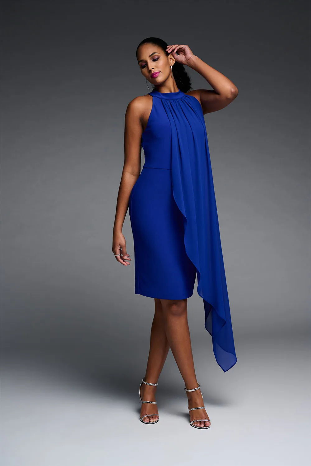 Joseph Ribkoff Chiffon Drape Side Dress Jr223716