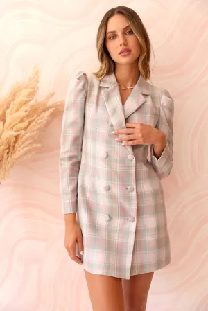 Julina Check Blazer Dress