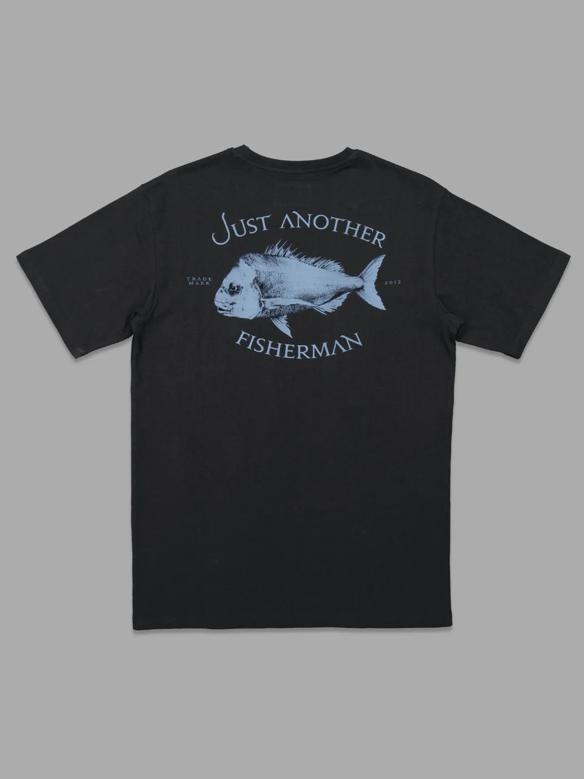 JUST ANOTHER FISHERMAN SNAPPER LOGO TEE - BLACK/BLUE
