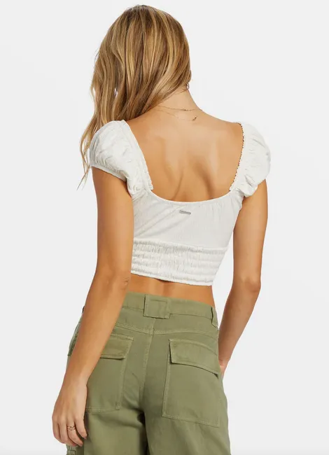 Kallie Crop Top - Salt Crystal