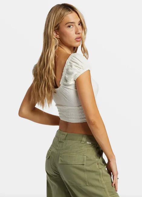 Kallie Crop Top - Salt Crystal