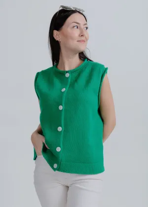 Kamryn Button Up Top - Green