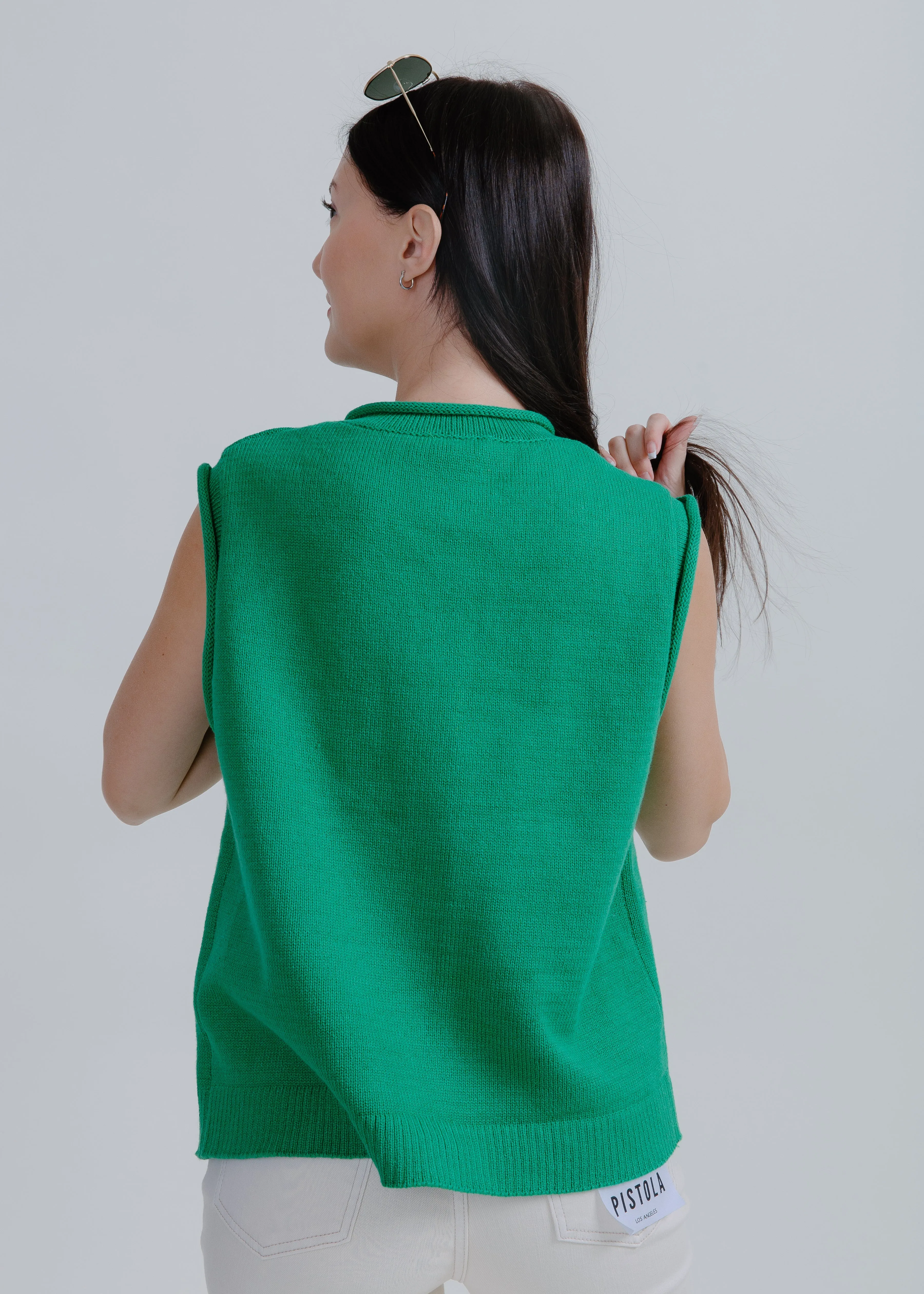 Kamryn Button Up Top - Green