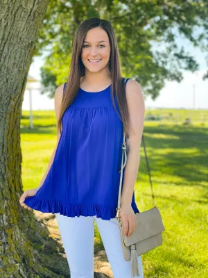 Keyla Blue Sleeveless Top