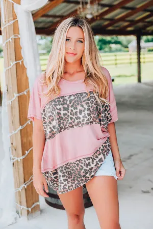 Know You Well Color Block Top - Rose