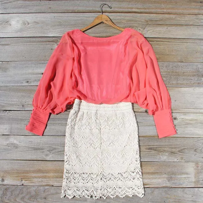 Lace and Quartz Dress in Pink