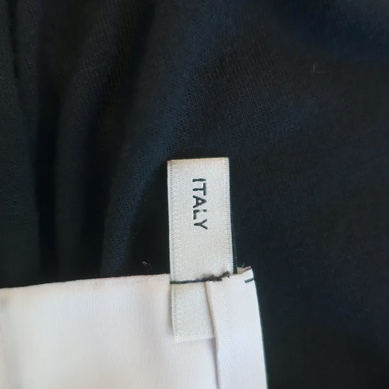 Lanvin Draped Neck Jersey Dress Black Cashmere-Blend Size Small