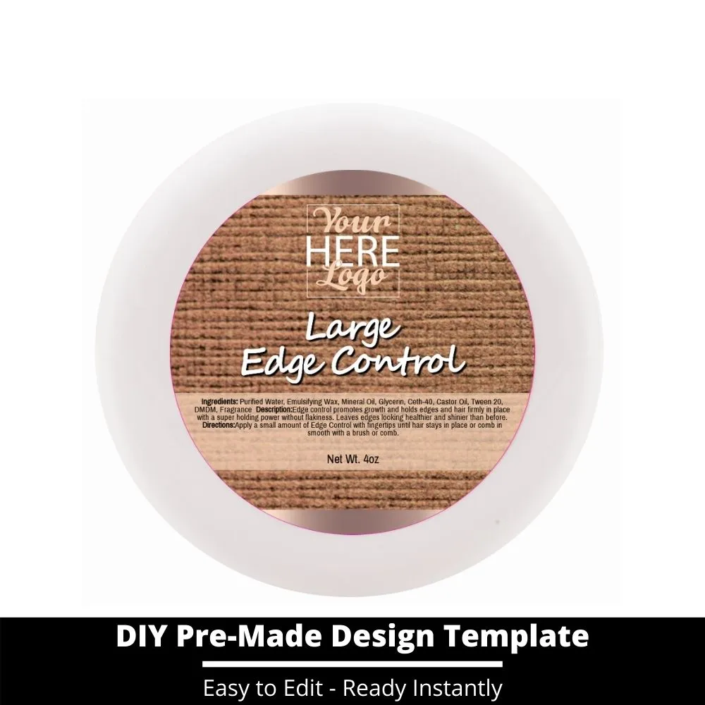 Large Edge Control Top Label Template 156