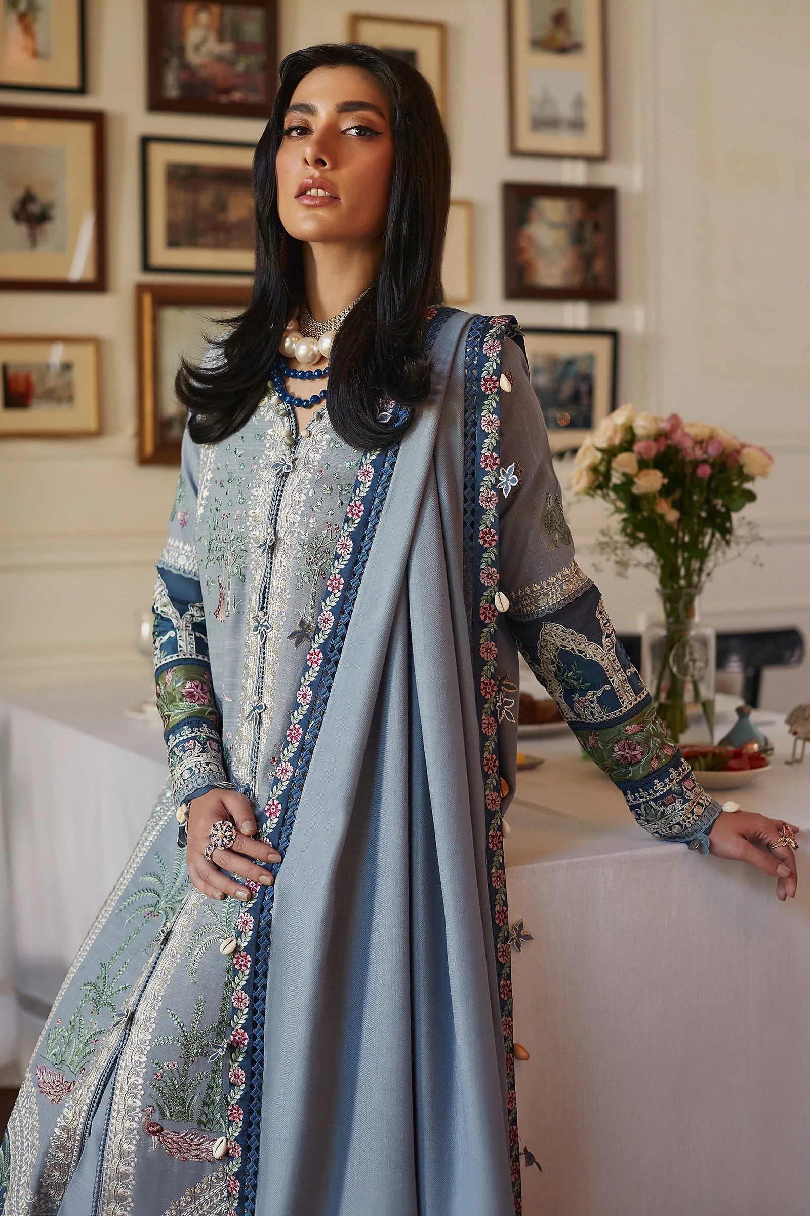 LARMINA (EW22-05) | Elan Winter Embroidered Collection | Unstitched Slub Khaddar Suits