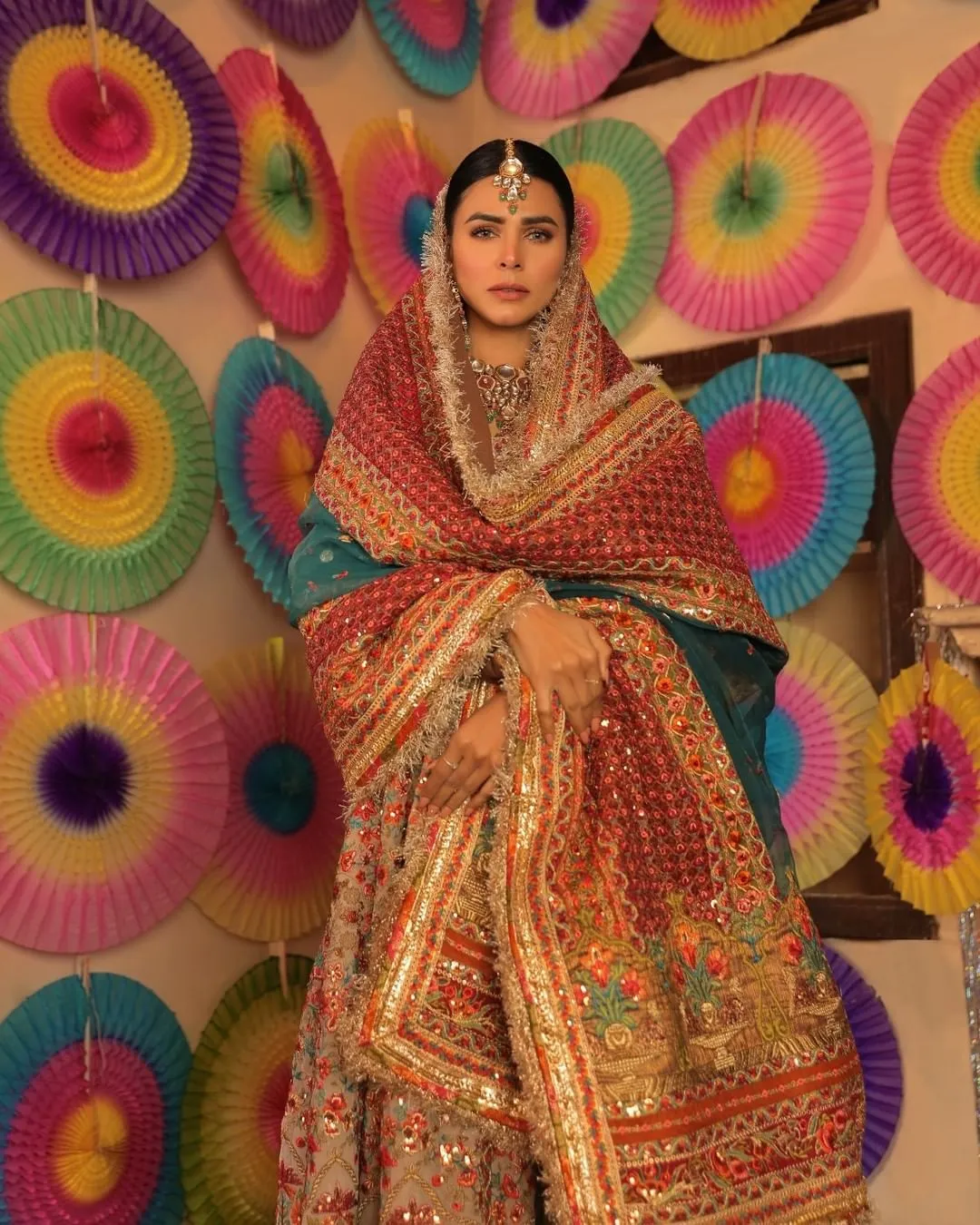 Latest Bridal Anarkali Frock with Sharara Dress #BS815