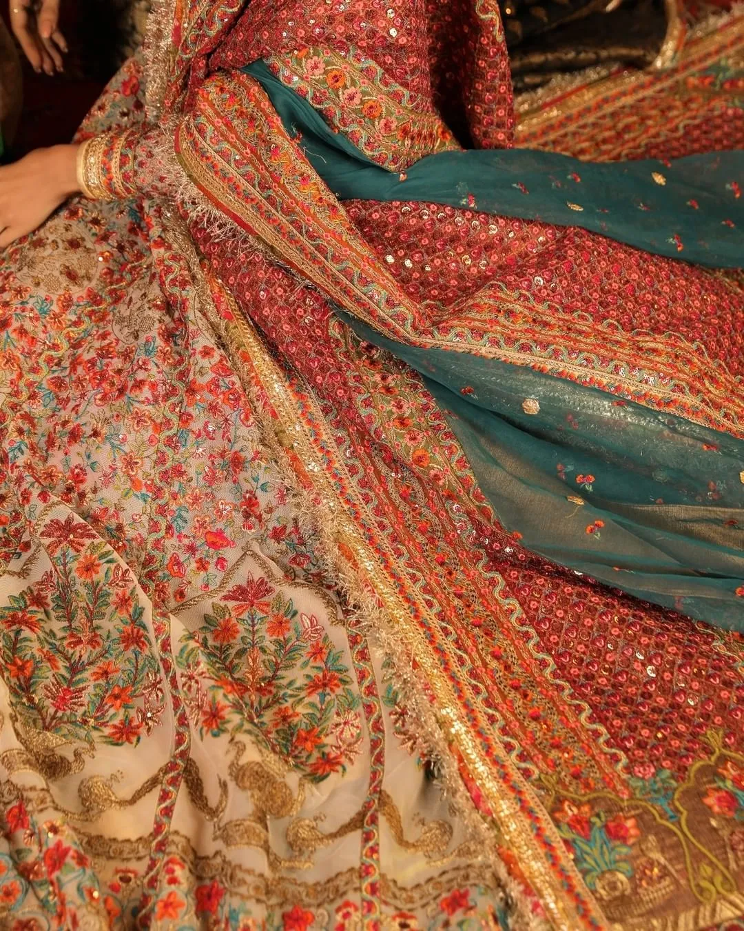 Latest Bridal Anarkali Frock with Sharara Dress #BS815