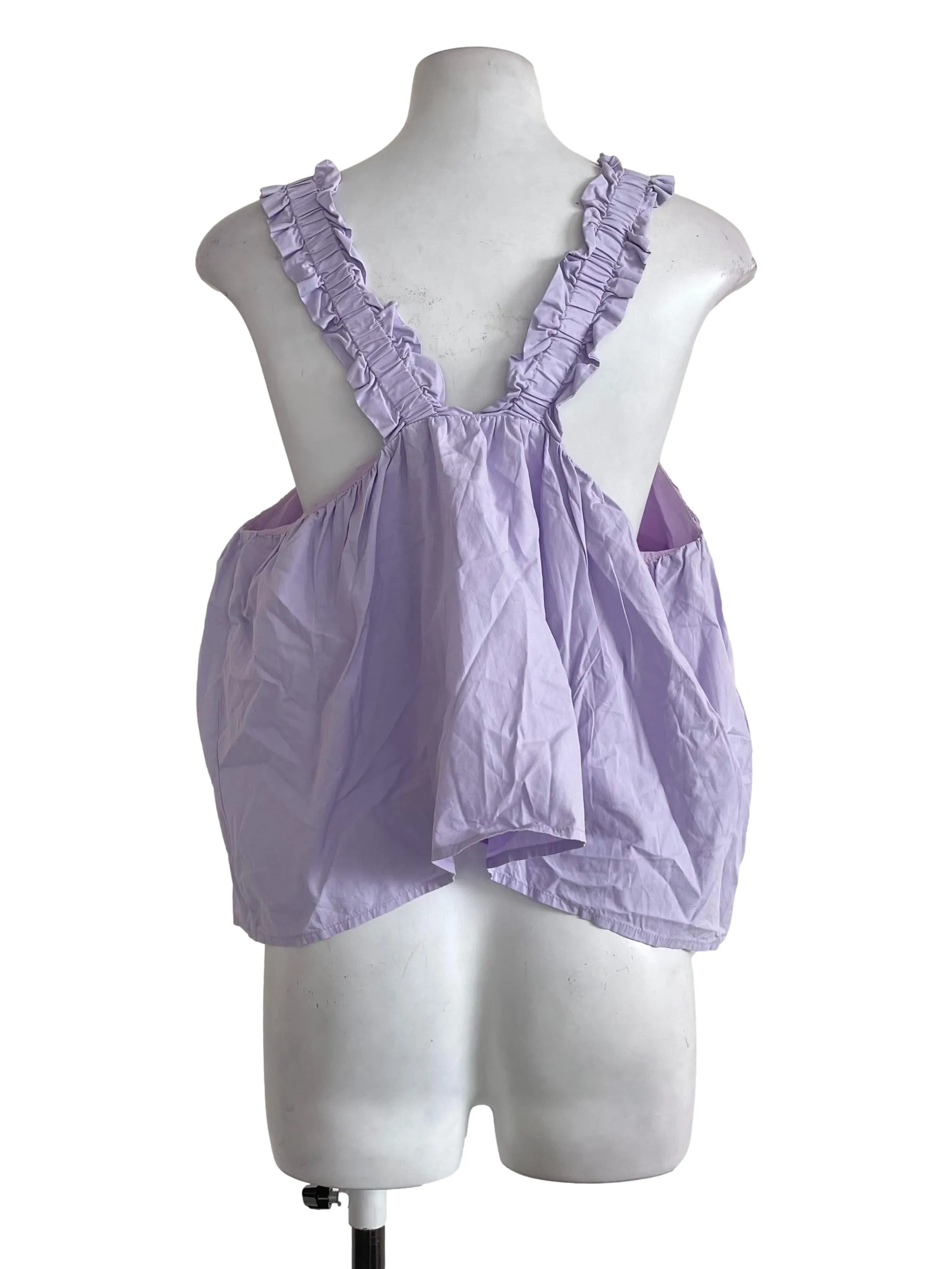 Lavender Ruffled Wide Top