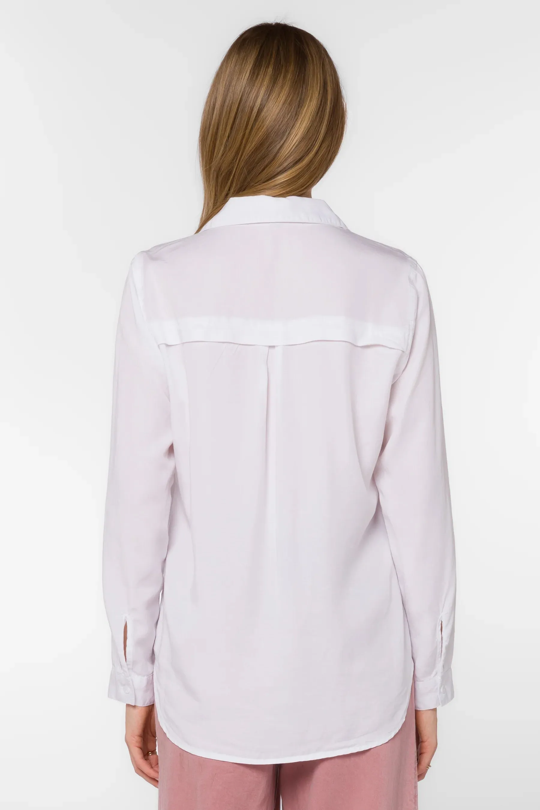 Leila Button Down in Optic White