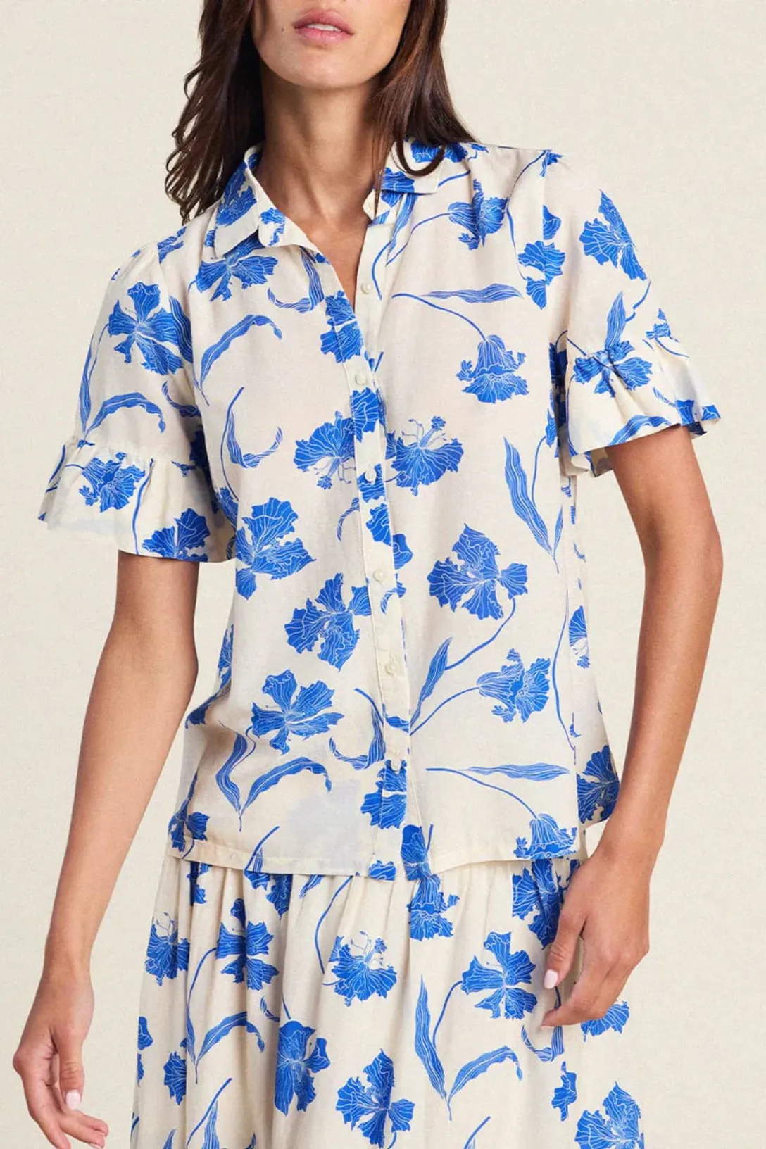 Lena Blouse | Blue Iris