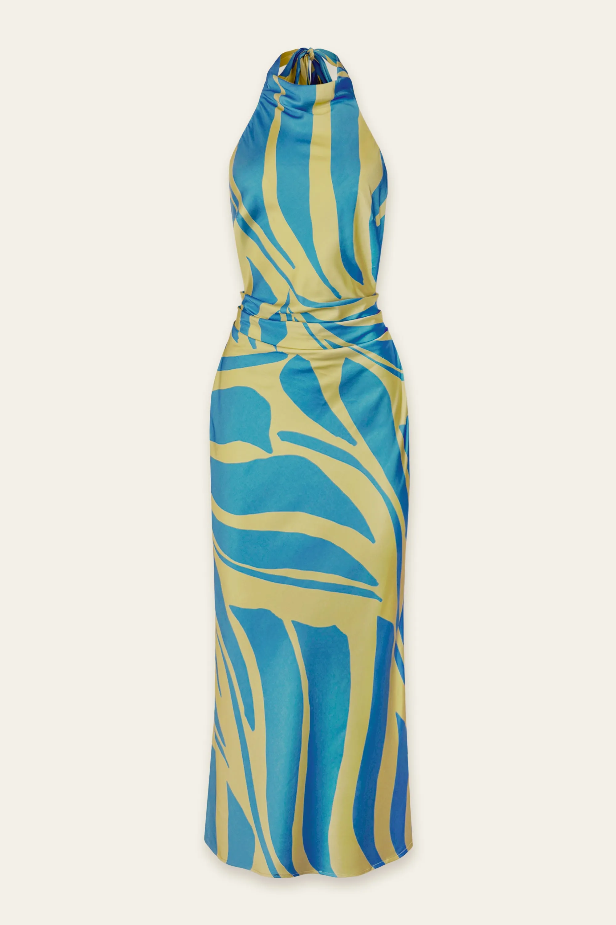 Liana Halter Ruched Maxi Dress