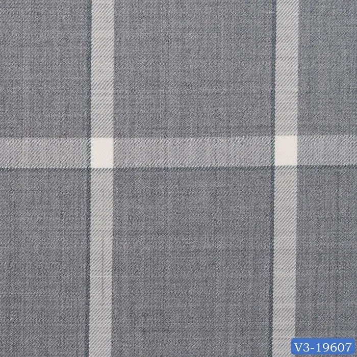 Light Grey with White Check Windowpane Pant