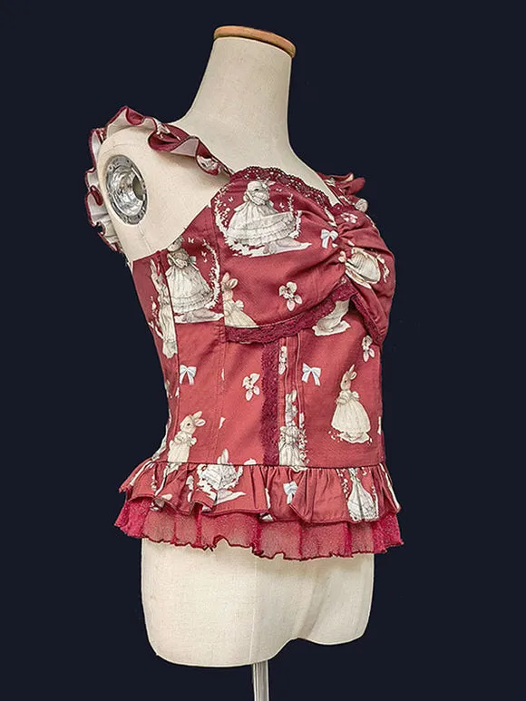 Lolita Specials Lolita Top Vest Costumes Classic Light Apricot Sleeveless