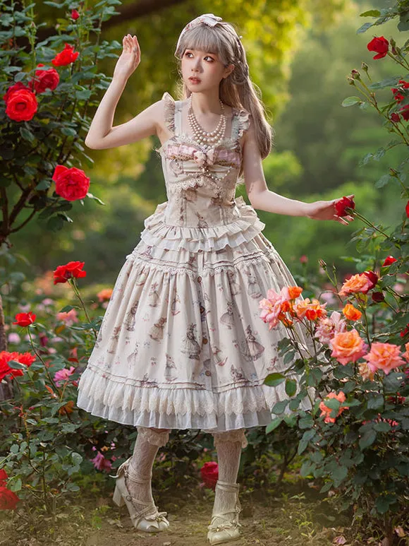 Lolita Specials Lolita Top Vest Costumes Classic Light Apricot Sleeveless
