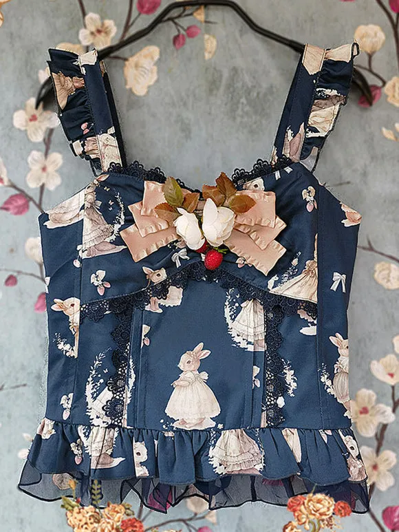 Lolita Specials Lolita Top Vest Costumes Classic Light Apricot Sleeveless