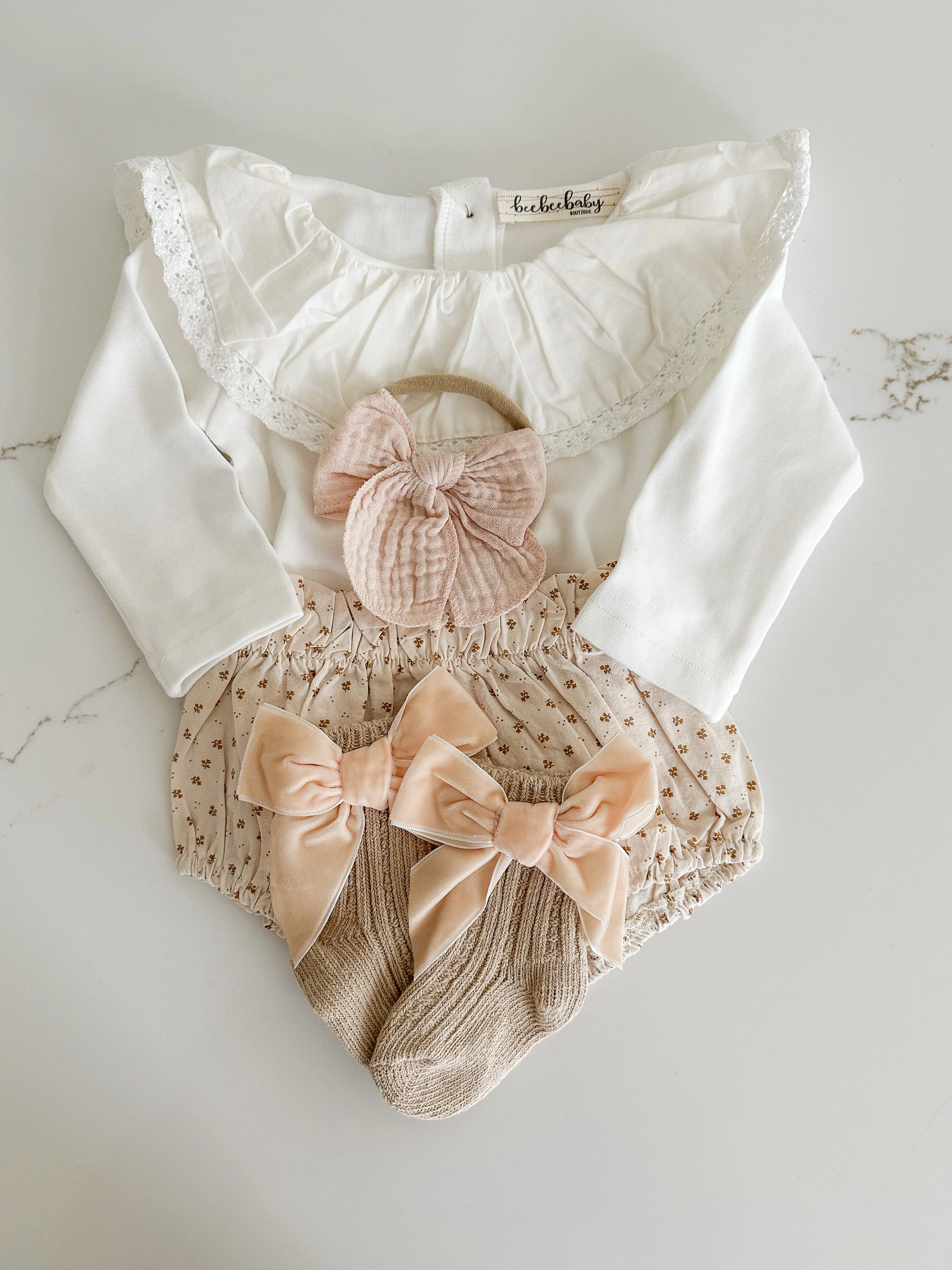 Long Sleeve Cotton Top - White