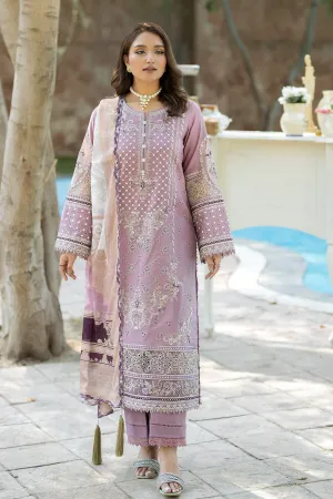 Luxury Lilac Embroidered Pakistani Salwar Kameez Dupatta Suit