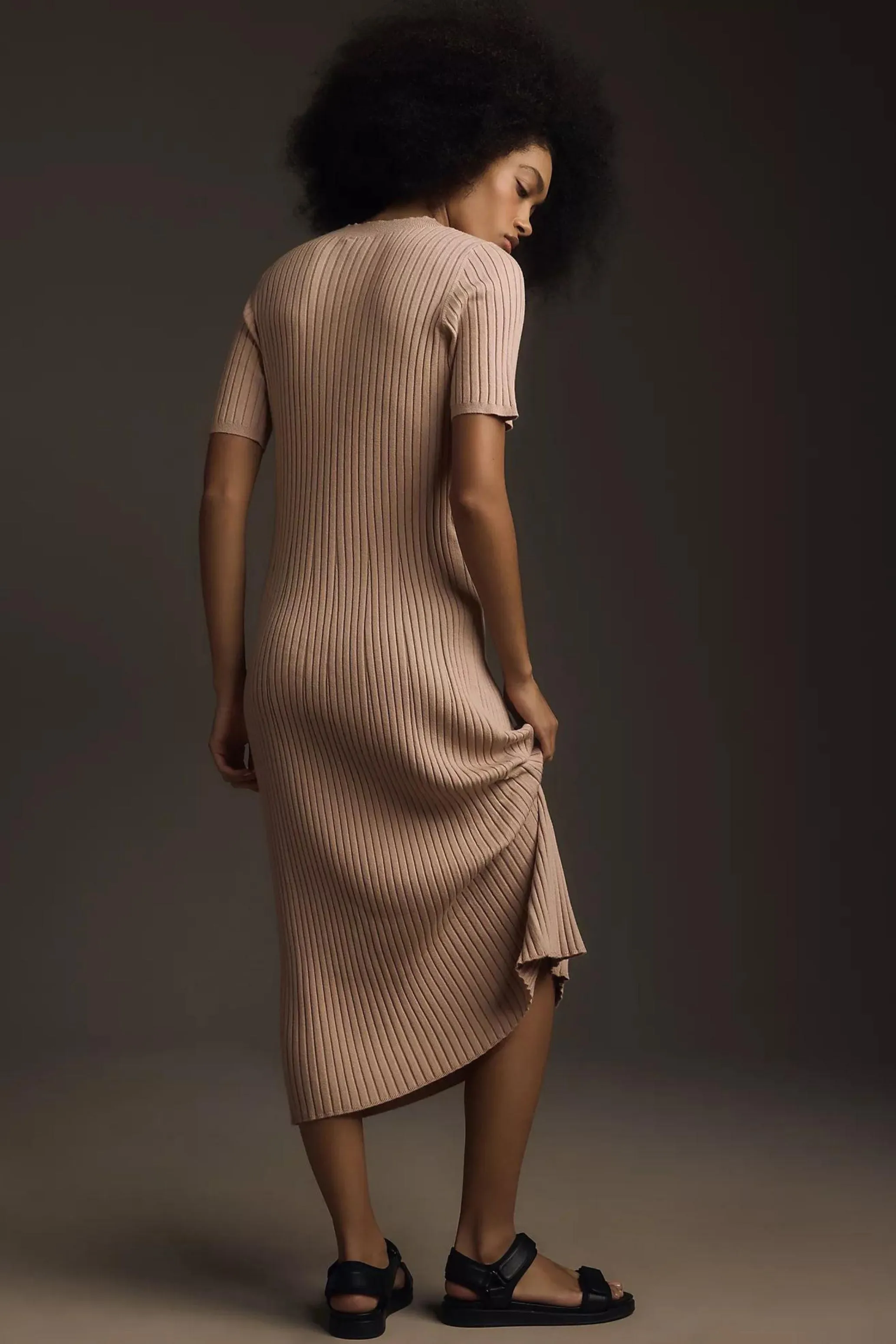 Maeve Rib Knit Midi Dress