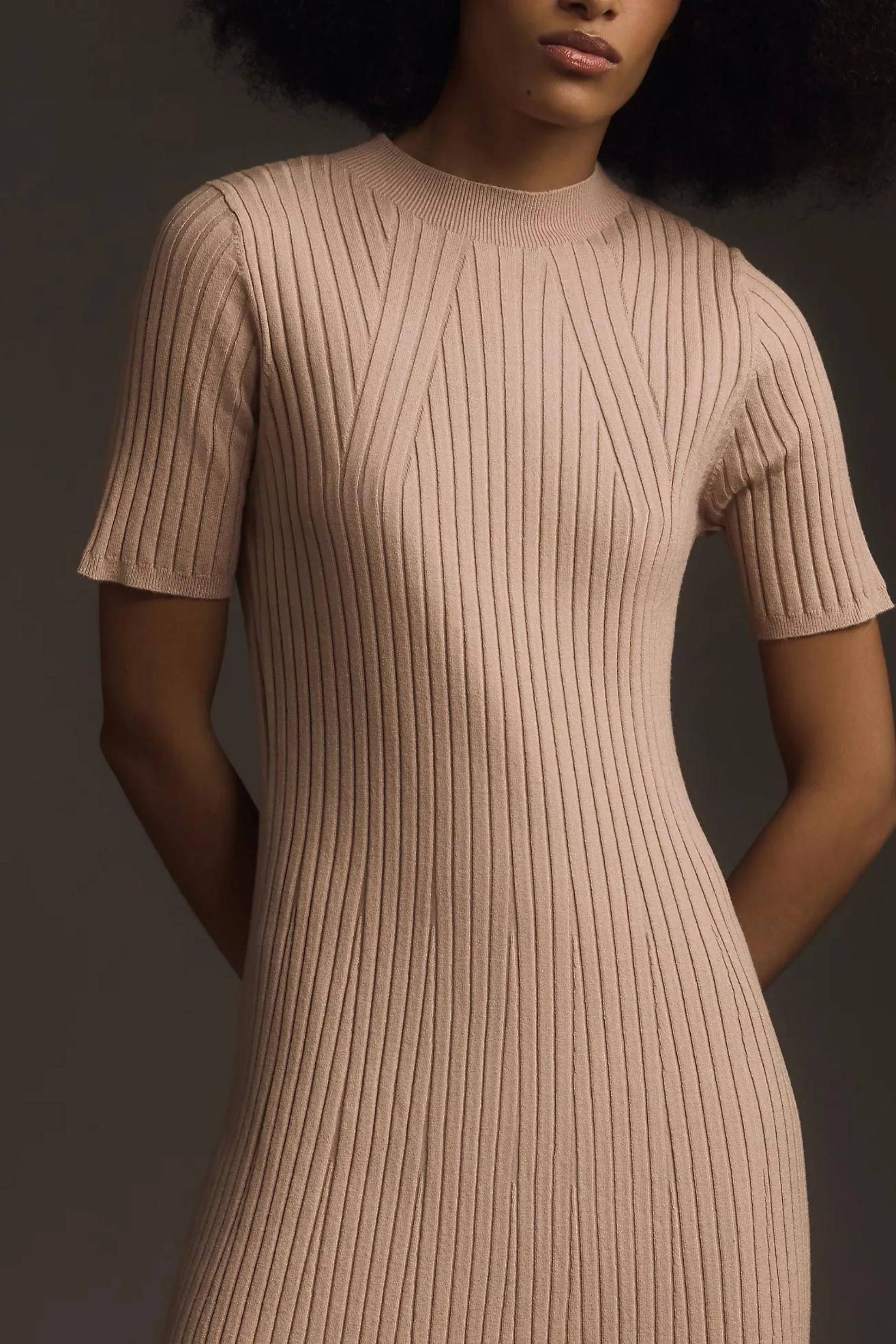 Maeve Rib Knit Midi Dress