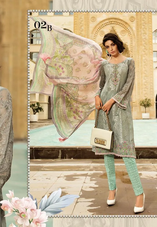 Maria B. Summer 2019 Cotton-Lawn Suit