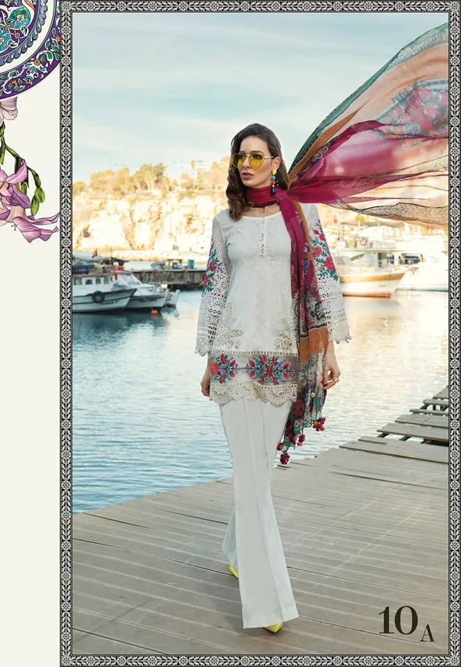 Maria B. Summer 2019 Cotton-Lawn Suit