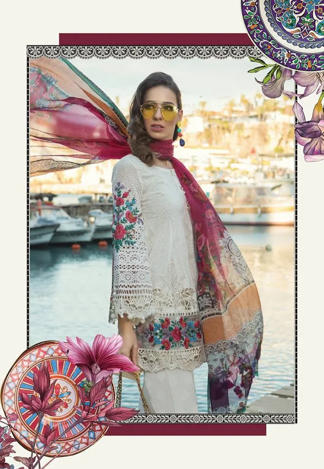 Maria B. Summer 2019 Cotton-Lawn Suit