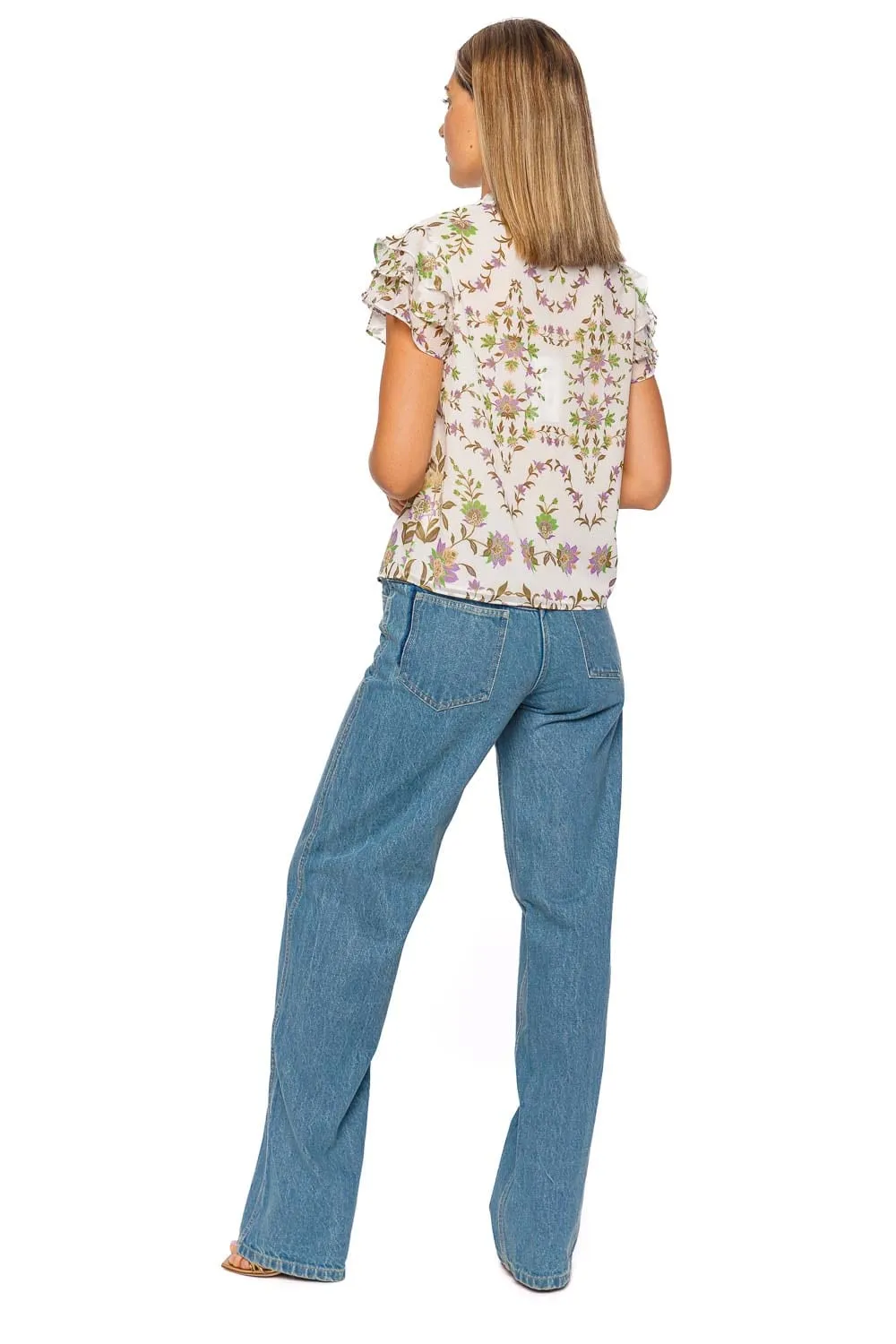 Maria Secret Garden Ruffled Top