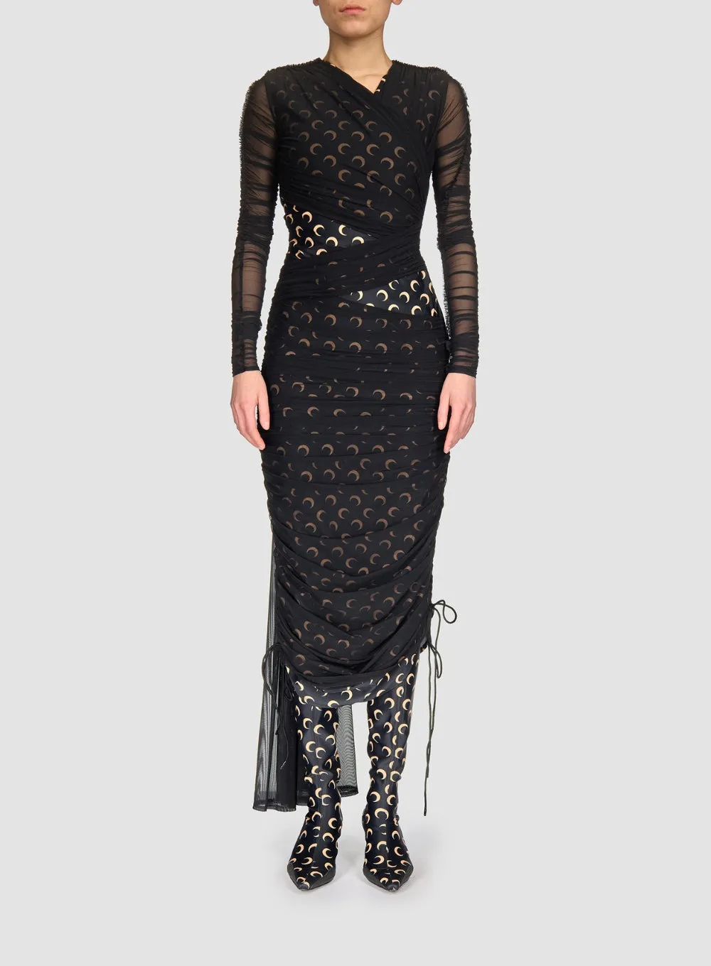 MARINE SERRE | Draped Jersey Dress