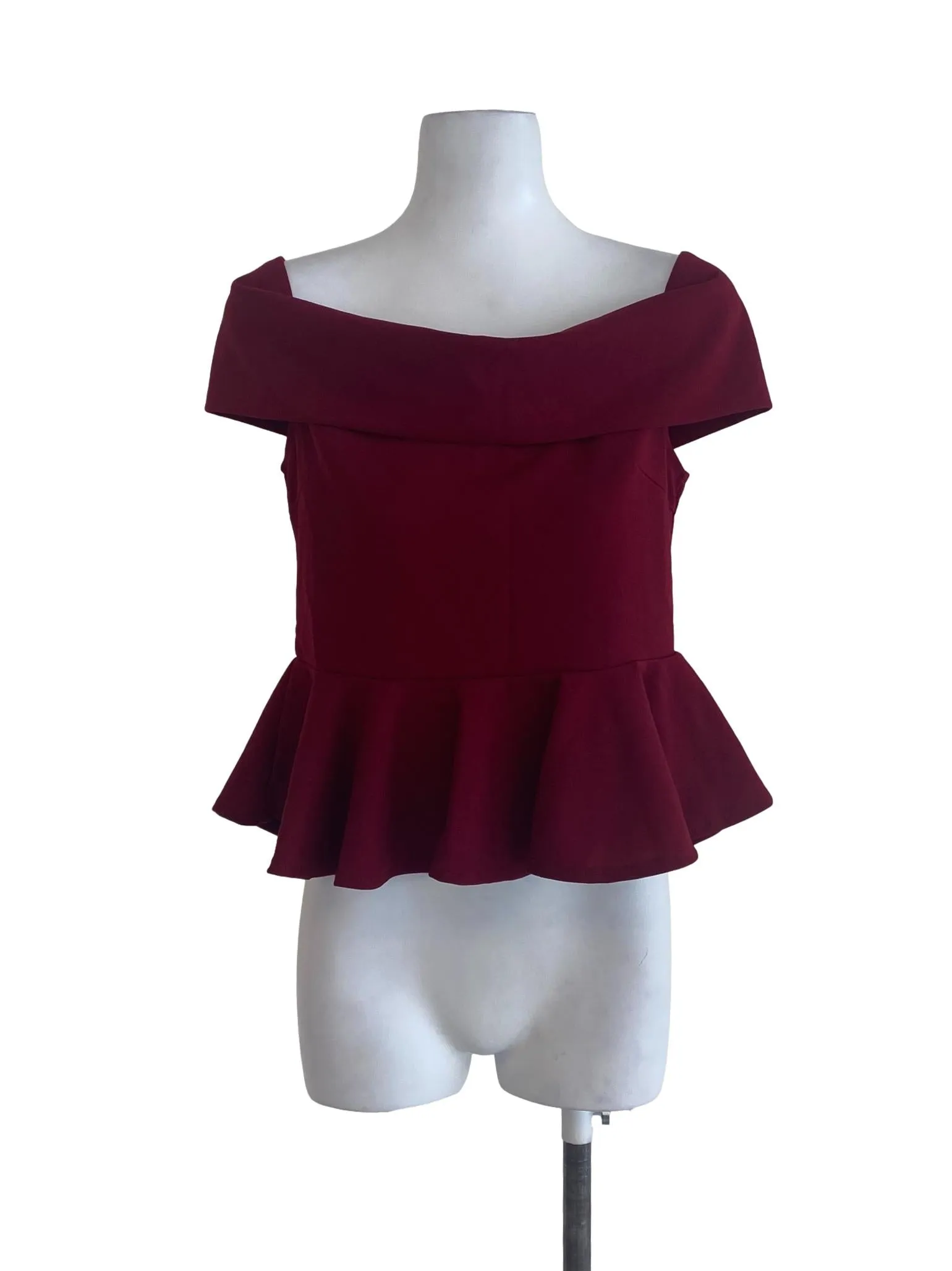 Maroon Ruffled Top