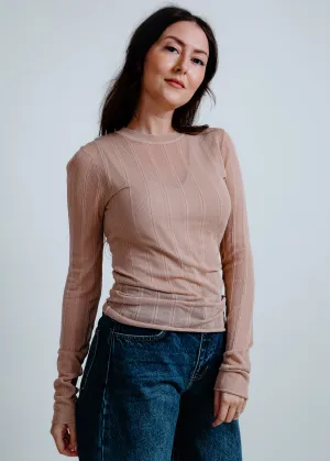 Mary Stripe Detail Top